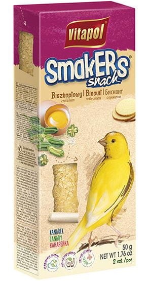 Vitapol smakers dla kanarka - biszkopt z sezamem 2 szt.