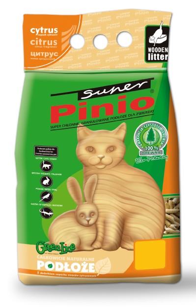 Super Pinio Cytryna Żwirek Drewniany 10L