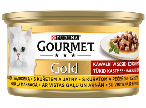 Purina Gourmet Gold Kurczak I Wątróbka W Sosie 85G