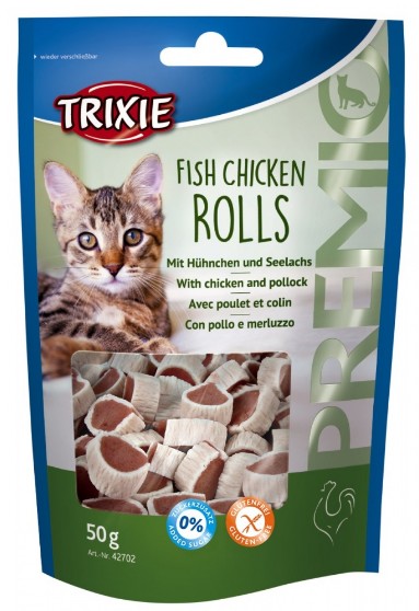 Trixie Premio Fish Chicken Rolls - Krążki Z Kurczakiem I Łososiem [42702] 13121