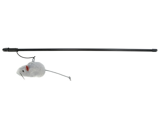 Trixie Wędka z pluszową myszką 50cm ## CHARYTATYWNY SKLEP ## 100% ZYSKU SKLEPU NA POMOC PSIAKOM :) TX-4105
