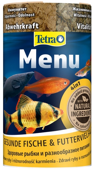 Tetra Menu - mix płatków w czterech przegrodach - dla ryb słodkowodnych 100ml 6391