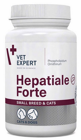 Vet Expert Hepatiale Forte small breed & cats, preparat wspomagający funkcje wątroby dla psów małych ras i kotów, kapsułki, 40 szt.