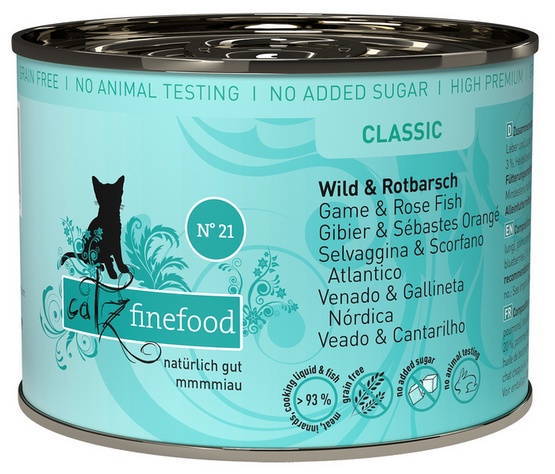 Catz Finefood N.21 Dziczyzna i Karmazyn puszka 200g / 4260101762313