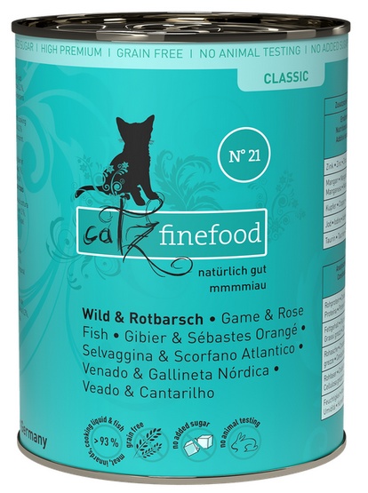 Catz Finefood N.21 Dziczyzna i Karmazyn Puszka 400g 5078