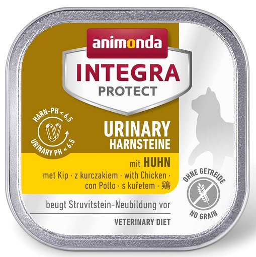Mokra karma dla kotów przeciw kamieniom moczowym ANIMONDA Integra Harnsteine z kurczakiem - tacka 100g (4017721866101)