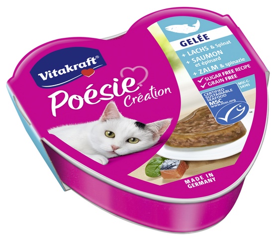 Vitakraft POESIE mokra karma dla kota z łososiem i szpinakiem 85g 43159-uniw