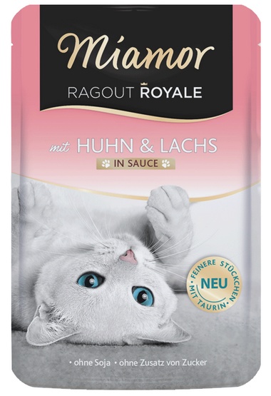 Miamor Ragout Royale z kurczakiem i łososiem w sosie Saszetka 100g 11611