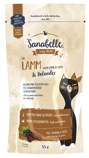 Sanabelle Snack Jagnięcina & Czarny bez 55g MS_12836
