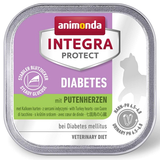 Animonda Integra Protect Diabetes dla kota smak serca indyka tacka 100g