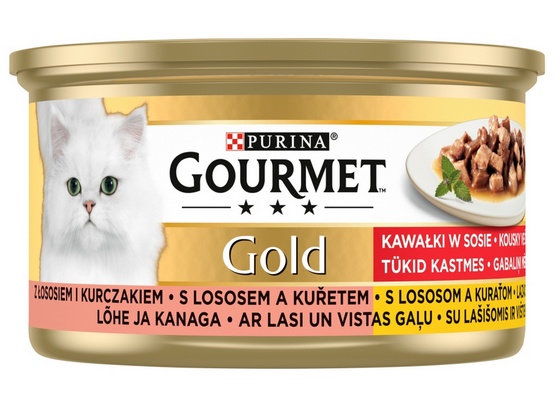 Purina Gourmet Gold Łosoś i kurczak w sosie 85g 3046