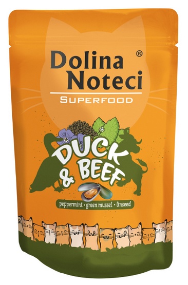 Dolina Noteci Superfood Mokra Karma dla Kota 85g : Smak - Kaczka i wołowina, Opakowanie - 85g