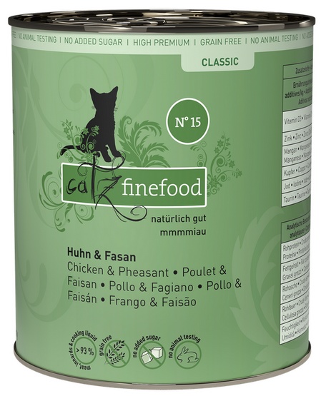 Catz Finefood N.15 Kurczak i Bażant puszka 800g