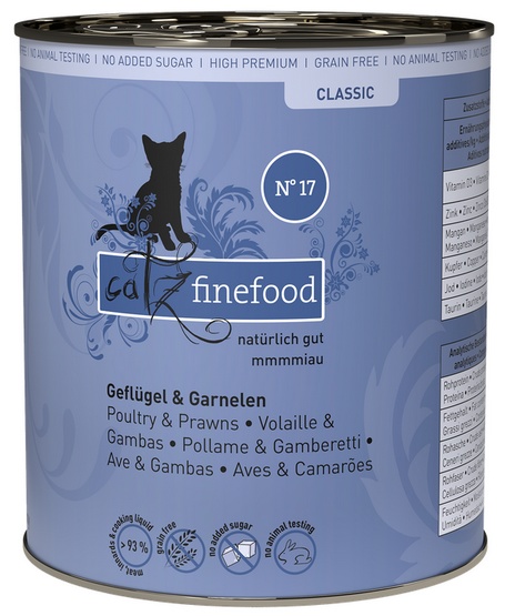 Catz Finefood N.17 Drób i Krewetki Puszka 800g 12080