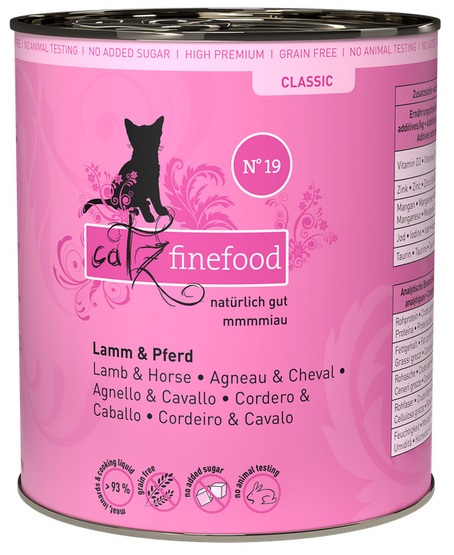 Catz Finefood N.19 Jagnięcina i Bawół Puszka 800g 12081