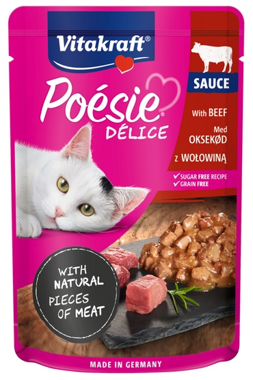 Vitakraft CAT POESIE DELI SAUCE WOŁOWINA 85G VKPDSW
