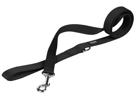 Chaba Smycz taśmowa kolor czarny 30mm 130cm