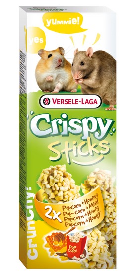 Versele-Laga Crispy Sticks Hamster & Rat Popcorn & Honey - kolby dla chomików i szczurów z popcornem i miodem 110g 13018