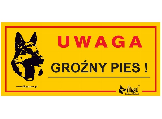 Dingo Tabliczka Ostrzegawcza 