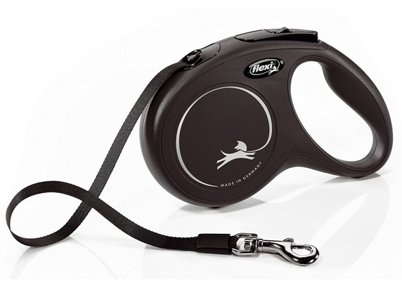 Flexi New Classic M-L Czarna - 5M Do 35Kg - Taśma