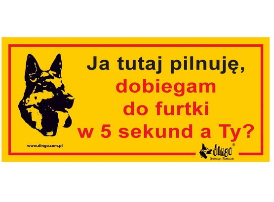 Dingo Tabliczka Ostrzegawcza 