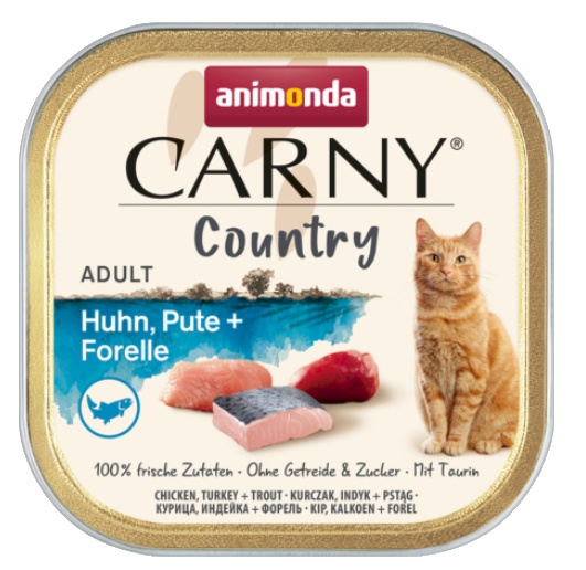 Animonda Carny Country Adult Kurczak Indyk i Pstrąg tacka 100g