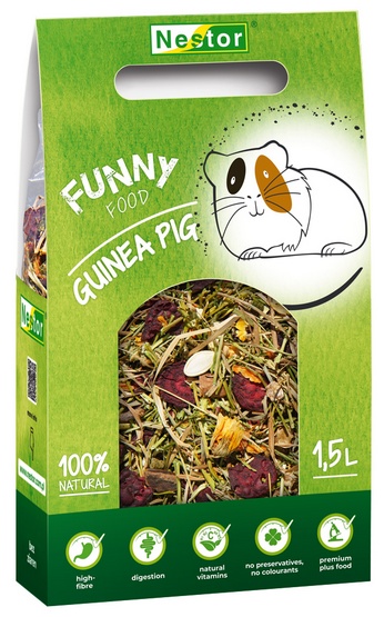 Nestor POKARM 1500ML ŚWINKA MORSKA FUNNY FOOD 500g
