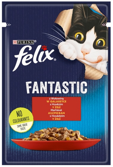 Purina Felix Fantastic Fantastic Wołowina w galaretce saszetka 85g