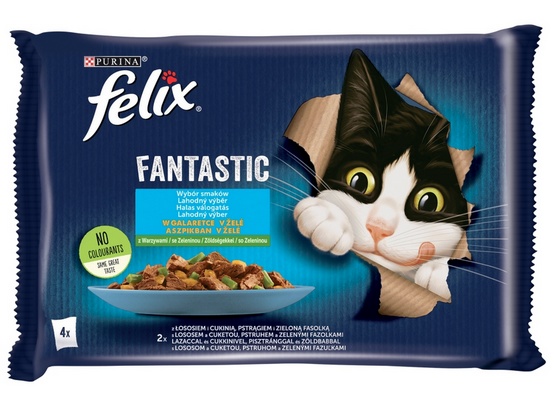 Purina Felix Fantastic Fantastic Rybne Smaki w galaretce saszetka 4x85g