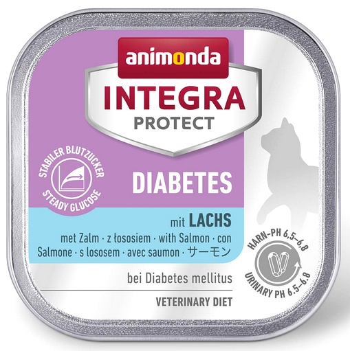 Animonda Integra Protect Diabetes dla kota smak łosoś tacka 100g