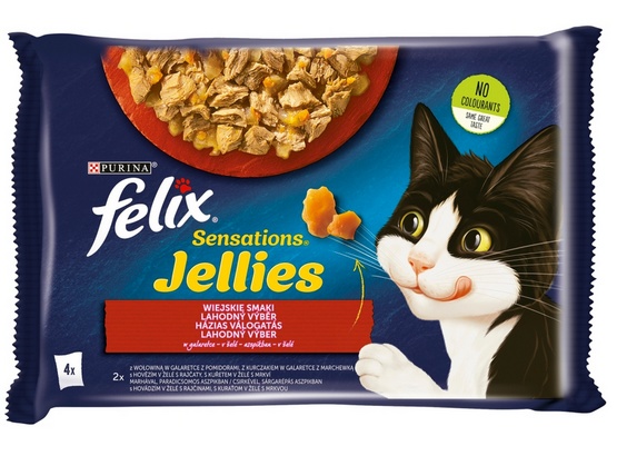 Purina Felix Sensations Sensations Mięso saszetki 4x85g