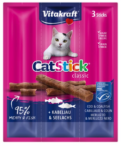 Vitakraft Cat Stick Mini kabanosy dla kota dorsz 3szt