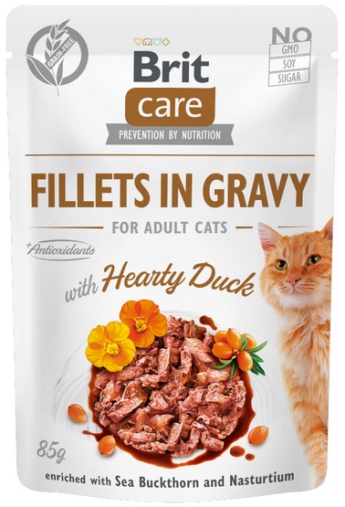 Brit Care Cat Fillets in gravy kaczka 85 g filety kaczki w sosie