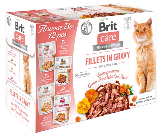 Brit Care Cat Zestaw próbny karmy dla kotów 12 x 85 g