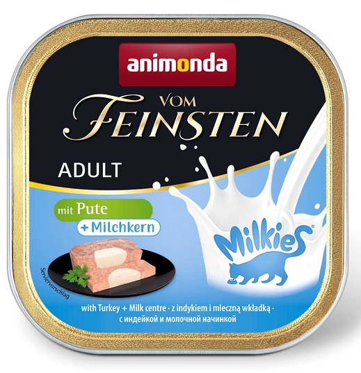 Animonda vom Feinsten vom Feinsten Milkies Cat Indyk + Mleko tacka 100g