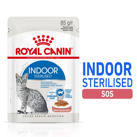 Royal Canin Feline Indoor Sterilised karma mokra dla kotów dorosłych sterylizowanych przebywających w domu saszetka 85g