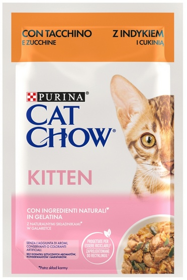 Cat Chow, 26 x 85 g - Kitten, indyk