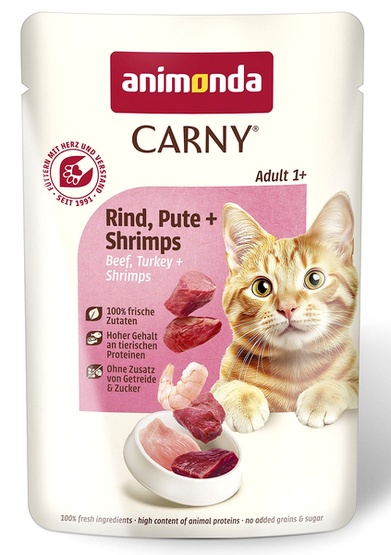 Animonda Carny Carny 12 x 85 g Wołowina i indyk z krewetkami
