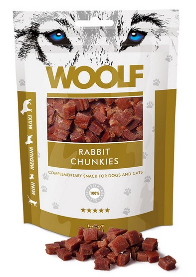 Brit Premium Pies Woolf Rabbit Chunkies 100g