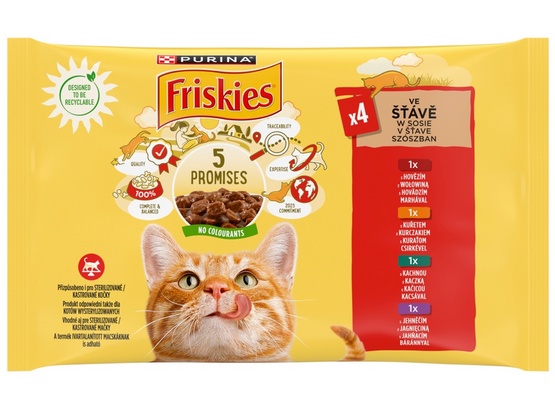 Purina Friskies Mix mięsny w sosie saszetki 4x85g DLA ZAMÓWIEŃ + 99zł GRATIS!