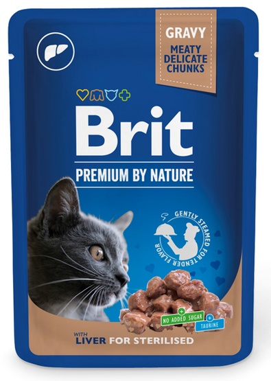 Brit Premium Mokra Karma Dla Dorosłych Kotów Sterylizowanych Z Wątrobą 100 g