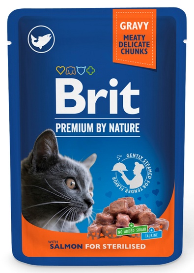 Brit Premium Mokra Karma Dla Dorosłych Kotów Sterylizowanych Z Łososiem 100 g