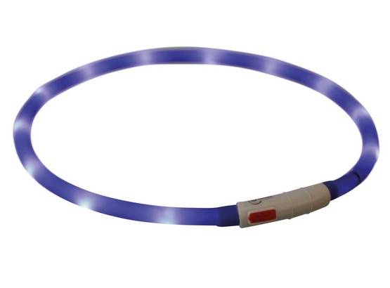 Trixie Opaska silikonowa LED dla psa kolor niebieski rozm XS-XL nr kat 12642