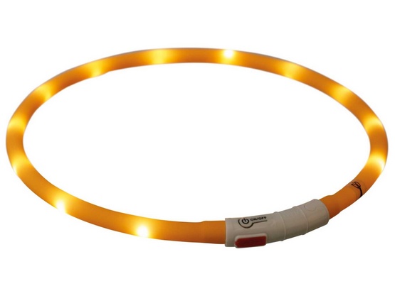 Trixie Opaska silikonowa LED dla psa kolor pomarańczowy rozm XS-XL nr kat 12646