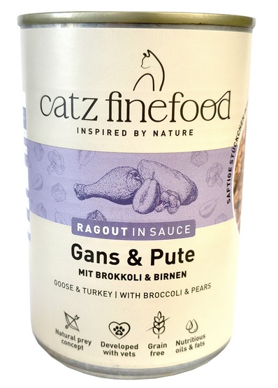 catz finefood Ragout, 6 x 380 g - Nr. 603: Gęś z indykiem