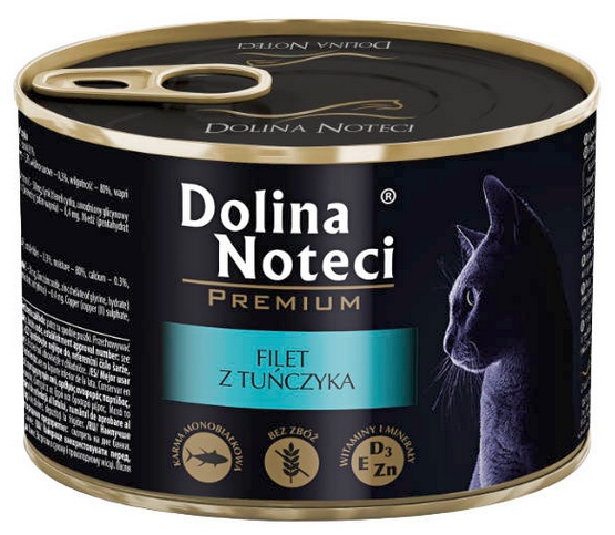 Dolina Noteci Premium filet z tuńczyka 185 g karma mokra dla kota