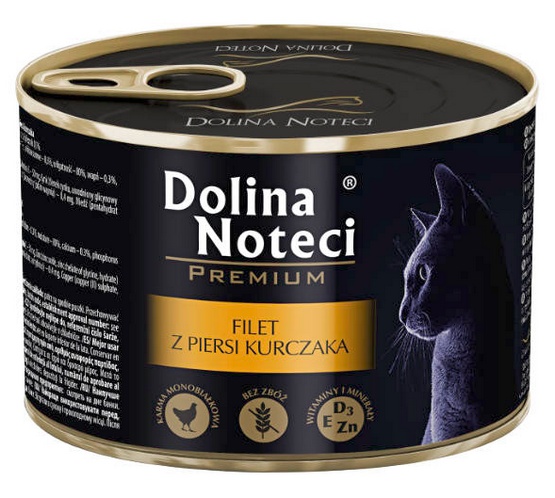 Dolina Noteci Premium filet z piersi kurczaka 185 g karma mokra dla kota