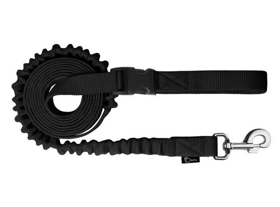CHABA - Smycz z amortyzatorem do biegania czarna 280cm x 1,6cm