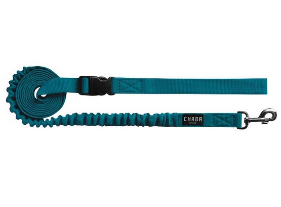 CHABA - Smycz z amortyzatorem do biegania morska 280cm x 2,5cm