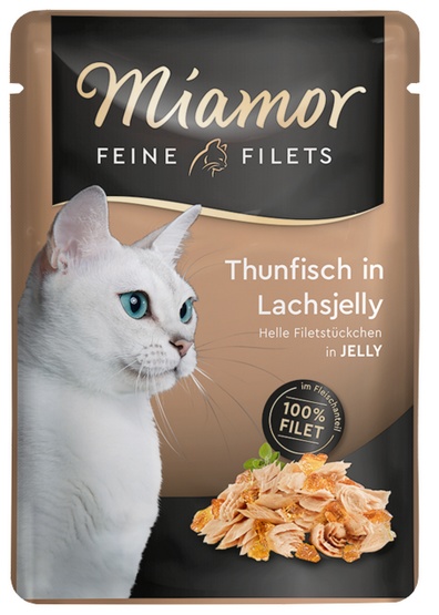 Miamor Feine Filets tuńczyk w łososiowej galaretce saszetka 6x100g